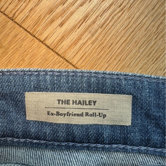 AG Adriano Goldschmied Hailey ex boyfriend roll up distressed denim shorts 27 - Picture 10 of 17